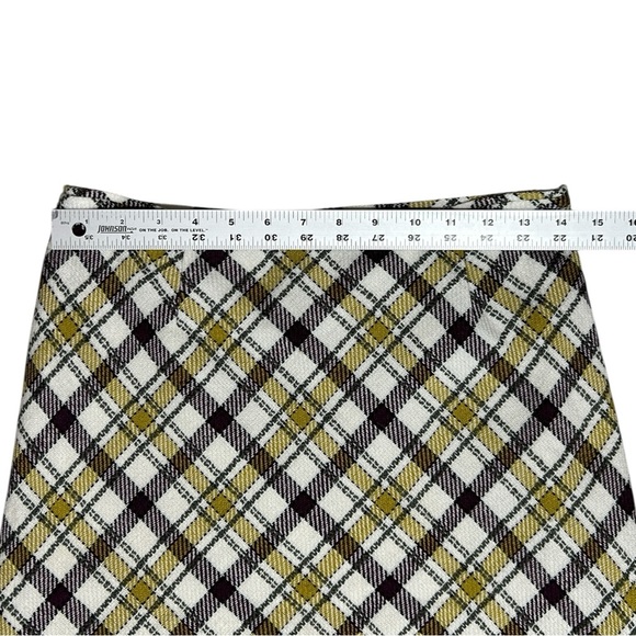 PENDLETON Wool Blend A-line Skirt Yellow/Purple/Green Argyle Plaid Lined sz 2P - Picture 6 of 7